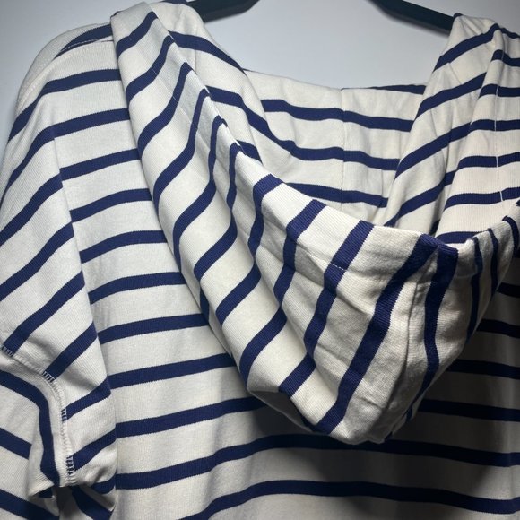 NWT | GAP | V Neck Pull On Hoodie | Navy & White | Large (L) | NWT - Picture 4 of 7